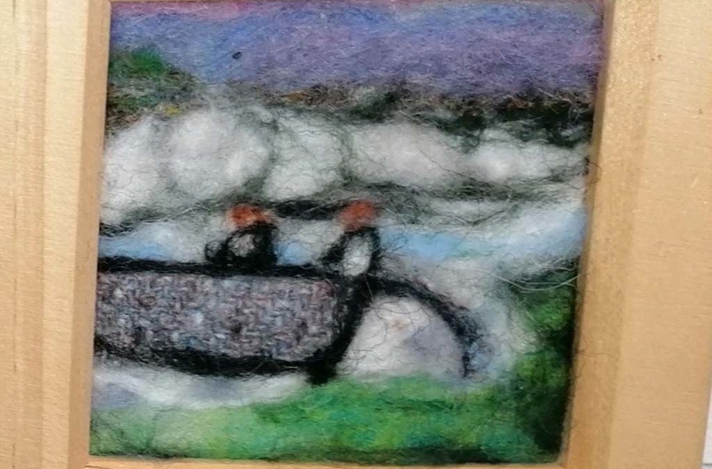 Miniature wool paintings